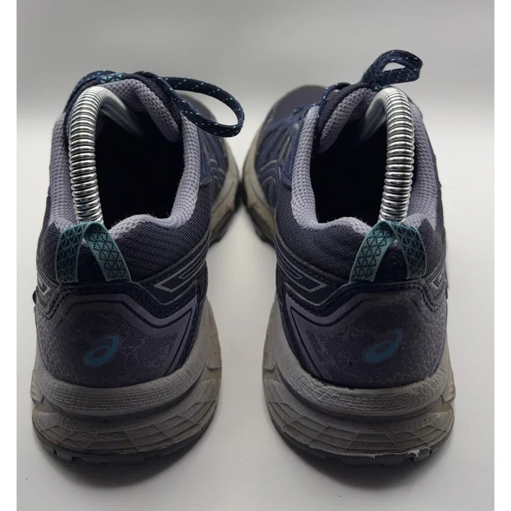 Asics Gel-Venture 7 Trail Running Shoes Womens 6.5 Wide Navy Blue Good 1012A477